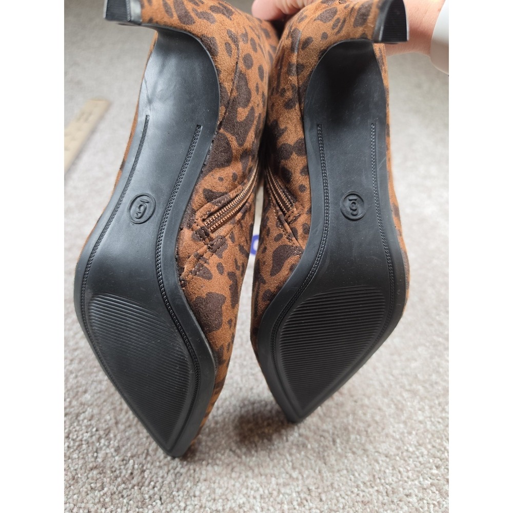 A New Day Womens Size 6 Leopard Print Knee High Boots Pointed Toe Heels NWT - Picture 5 of 7